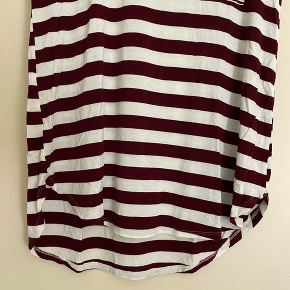 Maroon Striped Pocket Tee - Picture 10 of 12